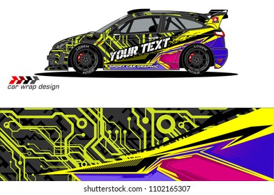 car livery Graphic vector. abstract racing shape design for vehicle vinyl wrap background 