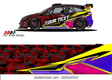 car livery Graphic vector. abstract racing shape design for vehicle vinyl wrap background 