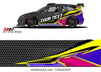 car livery Graphic vector. abstract racing shape design for vehicle vinyl wrap background 