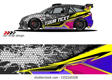 car livery Graphic vector. abstract racing shape design for vehicle vinyl wrap background 