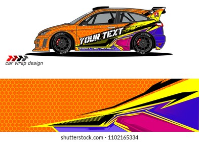 car livery Graphic vector. abstract racing shape design for vehicle vinyl wrap background 