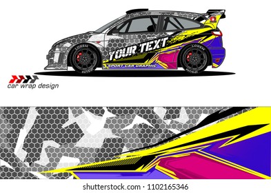 car livery Graphic vector. abstract racing shape design for vehicle vinyl wrap background 
