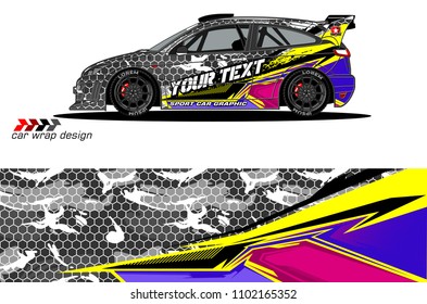 car livery Graphic vector. abstract racing shape design for vehicle vinyl wrap background 