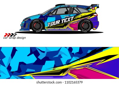 car livery Graphic vector. abstract racing shape design for vehicle vinyl wrap background 
