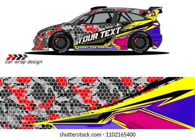 car livery Graphic vector. abstract racing shape design for vehicle vinyl wrap background 