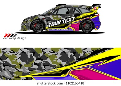 car livery Graphic vector. abstract racing shape design for vehicle vinyl wrap background 