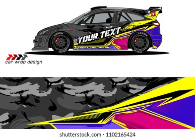 car livery Graphic vector. abstract racing shape design for vehicle vinyl wrap background 