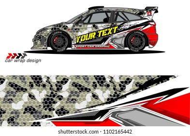 car livery Graphic vector. abstract racing shape design for vehicle vinyl wrap background 