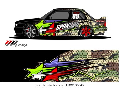 car livery Graphic vector. abstract racing shape design for vehicle vinyl wrap background 