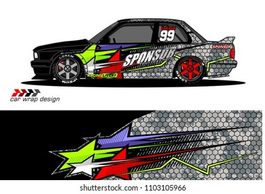 car livery Graphic vector. abstract racing shape design for vehicle vinyl wrap background 