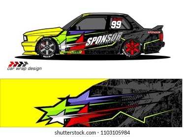car livery Graphic vector. abstract racing shape design for vehicle vinyl wrap background 