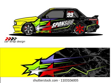 car livery Graphic vector. abstract racing shape design for vehicle vinyl wrap background 