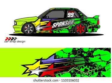 car livery Graphic vector. abstract racing shape design for vehicle vinyl wrap background 