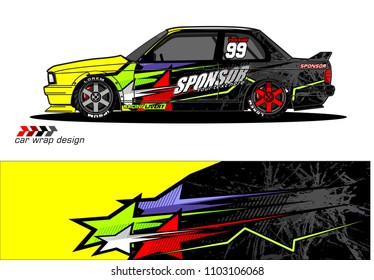 car livery Graphic vector. abstract racing shape design for vehicle vinyl wrap background 