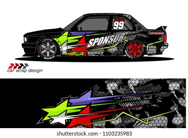 car livery Graphic vector. abstract racing shape design for vehicle vinyl wrap background 