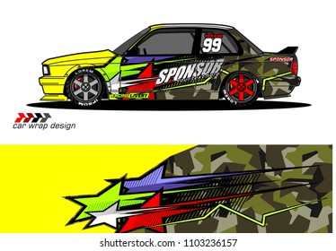 car livery Graphic vector. abstract racing shape design for vehicle vinyl wrap background 