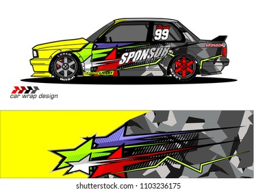 car livery Graphic vector. abstract racing shape design for vehicle vinyl wrap background 