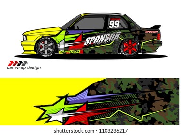 car livery Graphic vector. abstract racing shape design for vehicle vinyl wrap background 