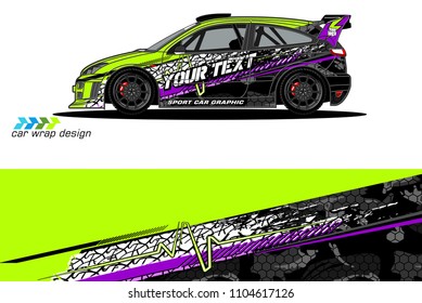 car livery Graphic vector. abstract racing shape design for vehicle vinyl wrap background 