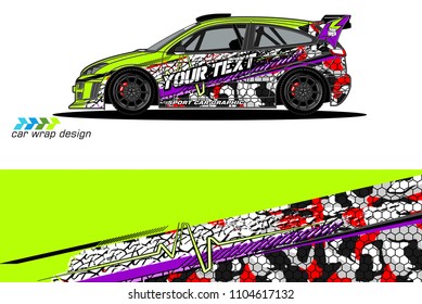 car livery Graphic vector. abstract racing shape design for vehicle vinyl wrap background 