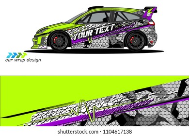 car livery Graphic vector. abstract racing shape design for vehicle vinyl wrap background 