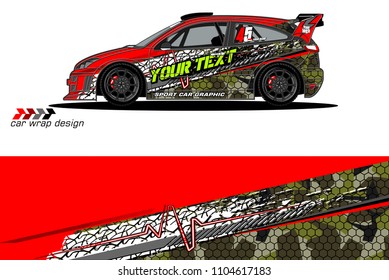 car livery Graphic vector. abstract racing shape design for vehicle vinyl wrap background 