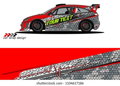 car livery Graphic vector. abstract racing shape design for vehicle vinyl wrap background 
