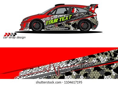 car livery Graphic vector. abstract racing shape design for vehicle vinyl wrap background 