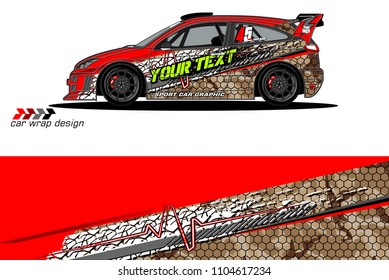 car livery Graphic vector. abstract racing shape design for vehicle vinyl wrap background 