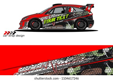car livery Graphic vector. abstract racing shape design for vehicle vinyl wrap background 
