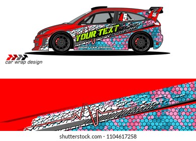 car livery Graphic vector. abstract racing shape design for vehicle vinyl wrap background 