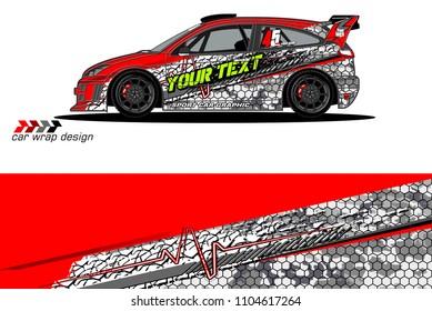 car livery Graphic vector. abstract racing shape design for vehicle vinyl wrap background 