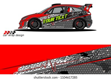 car livery Graphic vector. abstract racing shape design for vehicle vinyl wrap background 