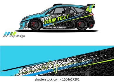 car livery Graphic vector. abstract racing shape design for vehicle vinyl wrap background 