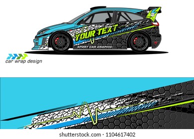 car livery Graphic vector. abstract racing shape design for vehicle vinyl wrap background 