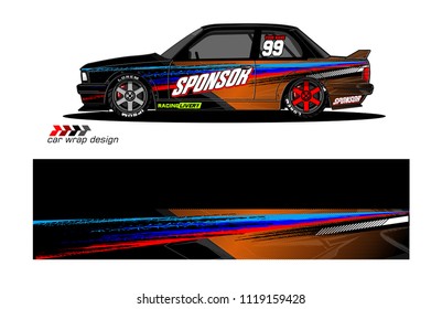 car livery Graphic vector. abstract racing shape design for vehicle vinyl wrap background 