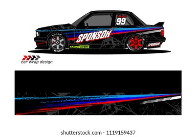 car livery Graphic vector. abstract racing shape design for vehicle vinyl wrap background 