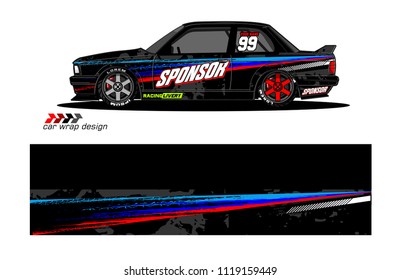 car livery Graphic vector. abstract racing shape design for vehicle vinyl wrap background 