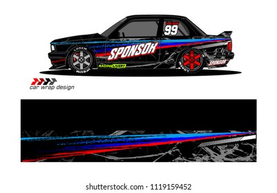 car livery Graphic vector. abstract racing shape design for vehicle vinyl wrap background 