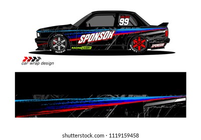 car livery Graphic vector. abstract racing shape design for vehicle vinyl wrap background 