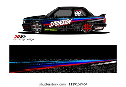 car livery Graphic vector. abstract racing shape design for vehicle vinyl wrap background 