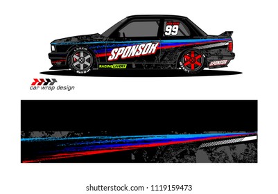 car livery Graphic vector. abstract racing shape design for vehicle vinyl wrap background 