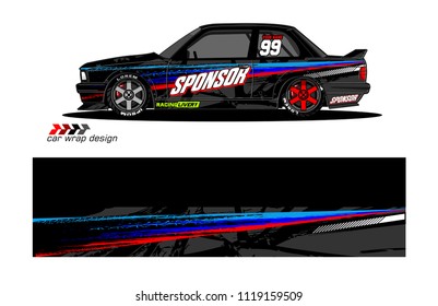 car livery Graphic vector. abstract racing shape design for vehicle vinyl wrap background 