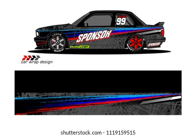 car livery Graphic vector. abstract racing shape design for vehicle vinyl wrap background 