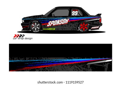 car livery Graphic vector. abstract racing shape design for vehicle vinyl wrap background 
