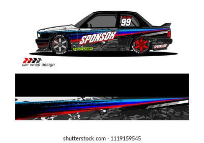 car livery Graphic vector. abstract racing shape design for vehicle vinyl wrap background 