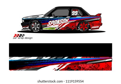 car livery Graphic vector. abstract racing shape design for vehicle vinyl wrap background 
