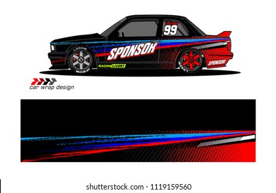 car livery Graphic vector. abstract racing shape design for vehicle vinyl wrap background 