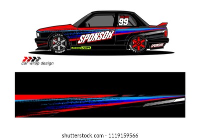 car livery Graphic vector. abstract racing shape design for vehicle vinyl wrap background 