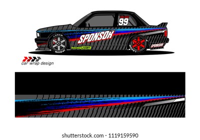 car livery Graphic vector. abstract racing shape design for vehicle vinyl wrap background 